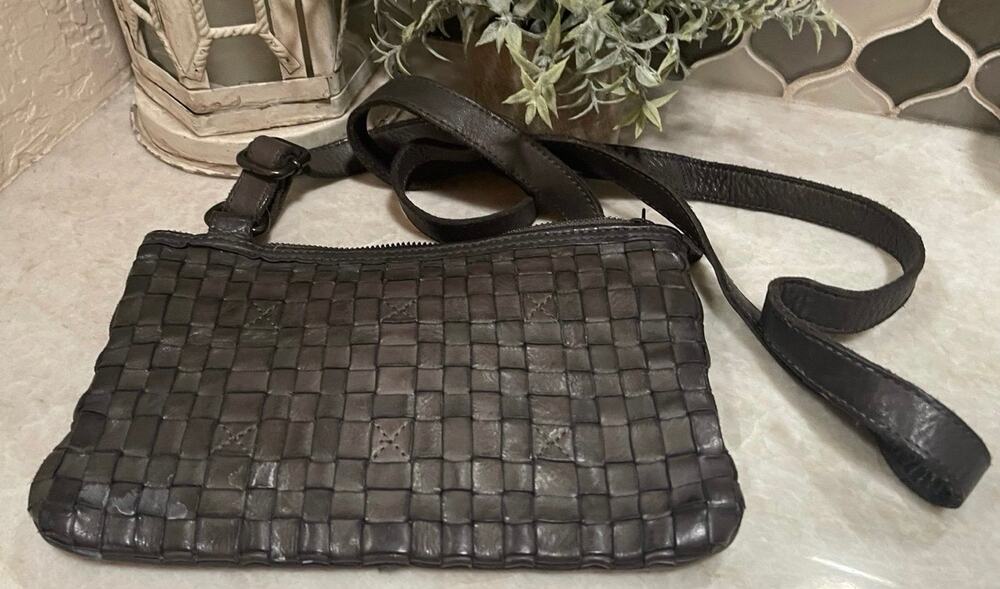 Ashwood Heritage England weaved dark gray crossbody bag